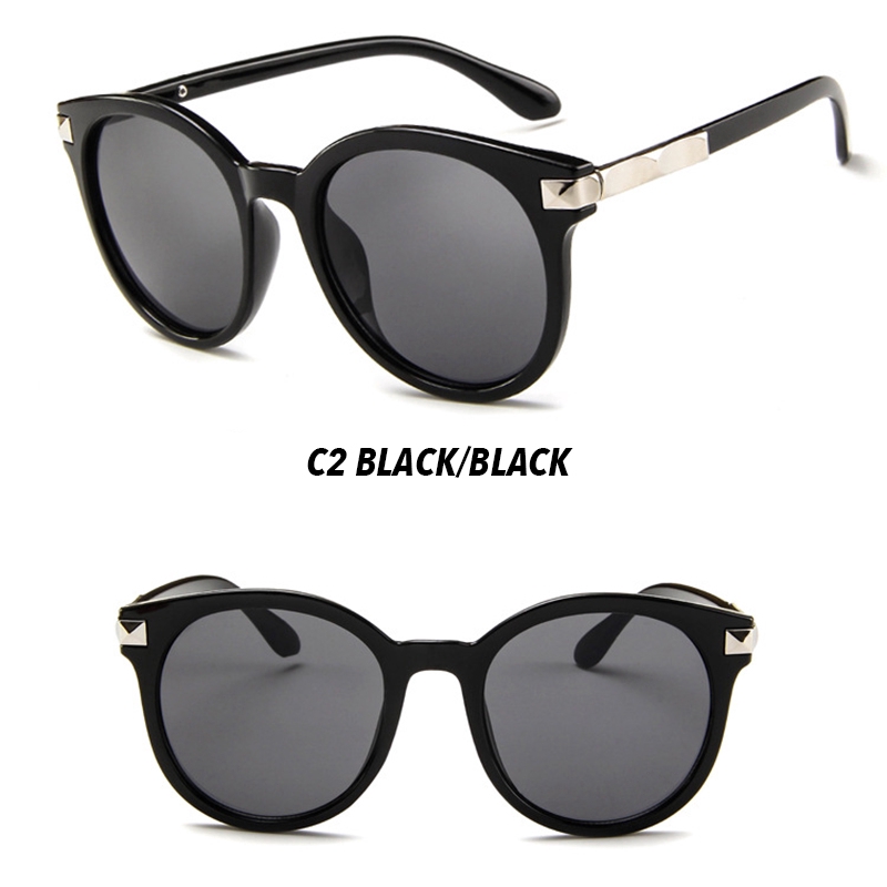 Kính mát thời trang Hàn Quốc gọng tròn màu kẹo cho nữ