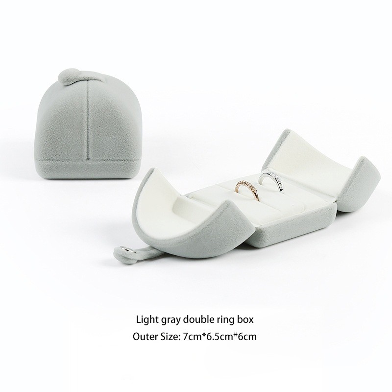 Hộp đựng trang sức vải flannel hai ngăn tiện dụng