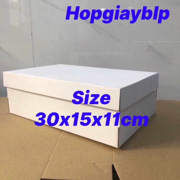 HỘP GIÀY SIZE 30X15X11CM GIẤY TRẮNG