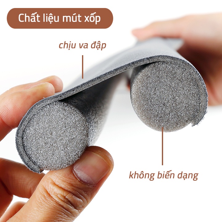 Thanh nẹp mút xốp 93cm chặn đáy khe cửa, ngăn côn trùng, chống kẹt chân tay em bé, gió điều hòa, cách âm TH62