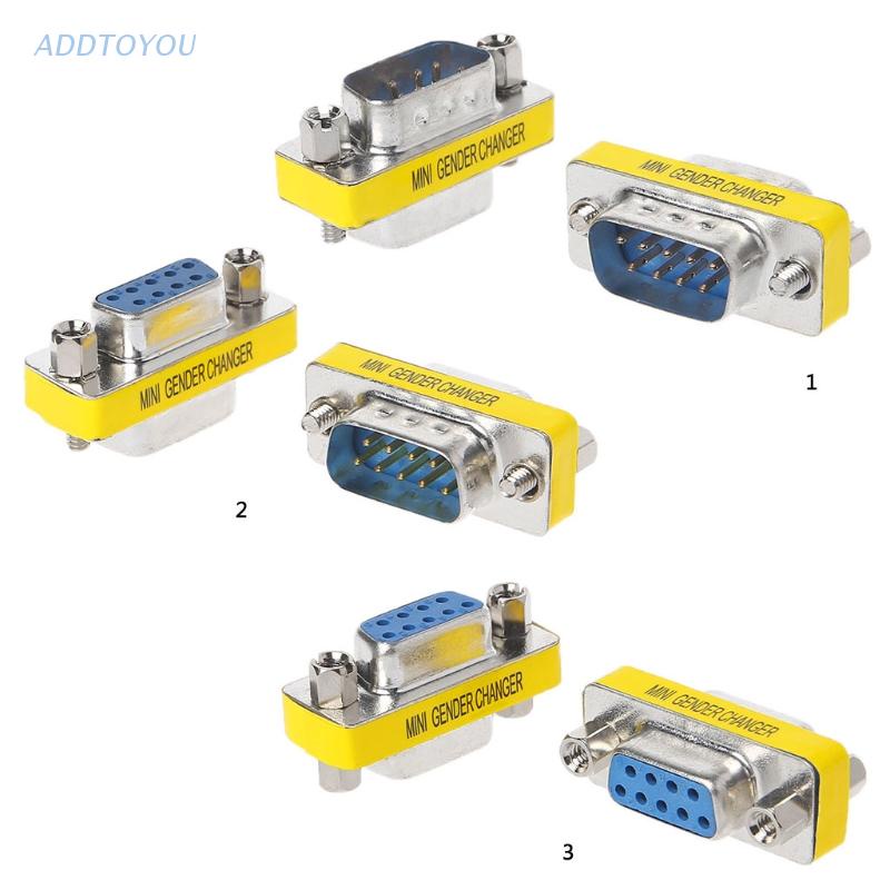 【3C】2 đầu chuyển đổi DB9 MINI Gender 9Pin RS232 Com D-Sub VGA Plug