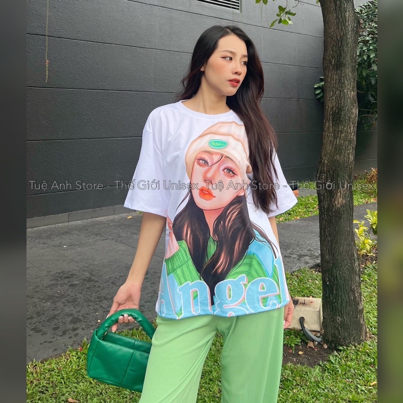 Set Bộ Quần Dài Ống Suông Gân Tăm Cao Cấp - Set Dài Nữ Lưng Cao Ống Rộng Phối Áo Thun 3D Phong Cách Hàn Quốc