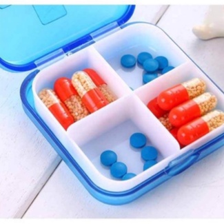 Hộp Đựng Thuốc Mini Chia 4 Ngăn Tiện Lợi THMN03