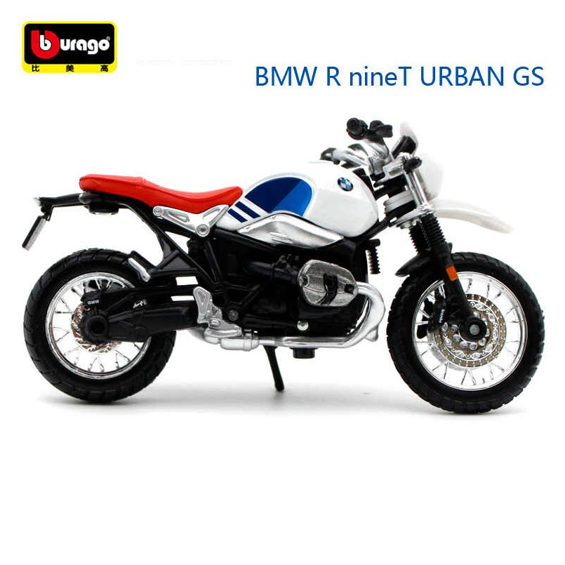 Mô hình moto BMW R Nine T Urban GS tỉ lệ 1:18 Burago