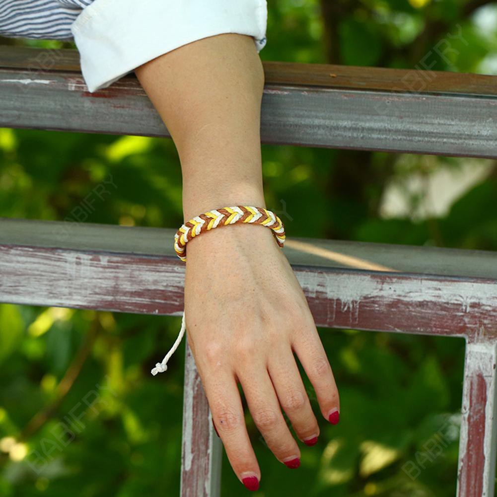 Vòng đeo tay dây bện thủ công nhiều màu thời trang