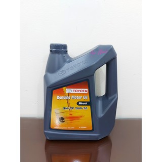 Nhớt toyota genuine motor oil sn/cf 20w50 4 lít