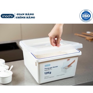 Thùng gạo Sendai 12L chống nấm mốc tiện lợi Inochi