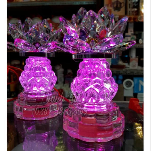 Bộ Đèn Thờ Sen Pha Lê PL1850