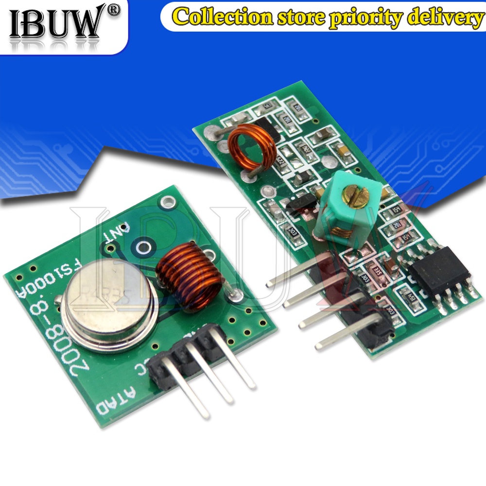 1 Mô Đun Truyền Nhận Tín Hiệu Không Dây 433MHZ RF 5V DC 433MHZ Cho Arduino Raspberry Pi /ARM/MCU WL Diy