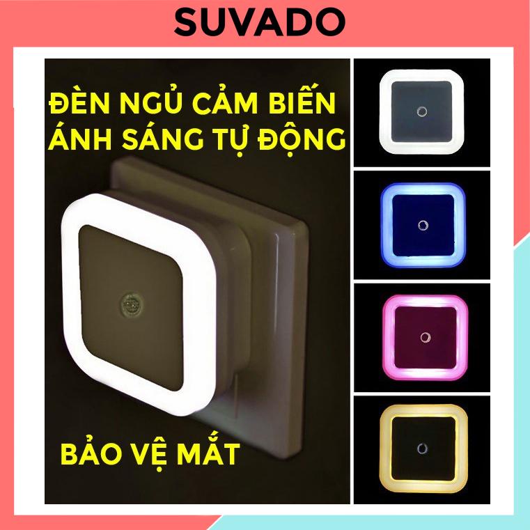 Đèn ngủ vuông mini đẹp cảm biến ánh sáng thông minh tự động tắt mở led ddenf led lamp 216 SUVADO