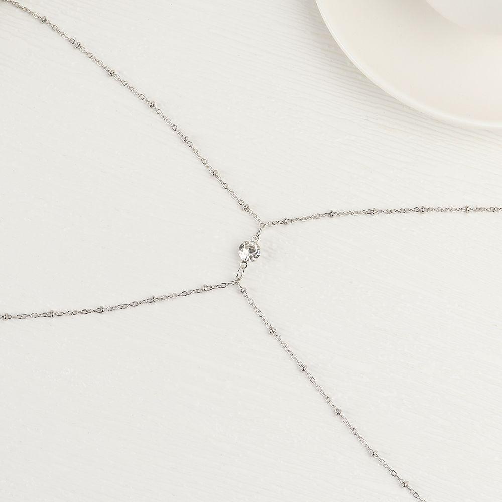 Dây Chuyền Bodychain Hai Lớp Đính Hạt Đồng