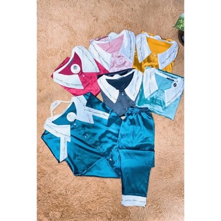 Set Pijama ngủ lụa áo cộc quần dài siêu xinh