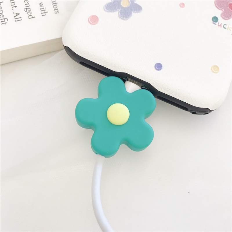 Phụ Kiện Bảo Vệ Dây Cáp Sạc Bằng Silicon Mini Màu Xanh Dương / Hồng / Xanh