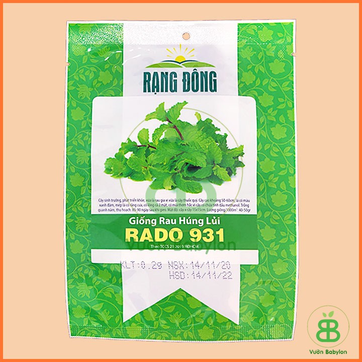 Hạt Giống Rau Húng Lủi (Bạc Hà Âu) 0,2G