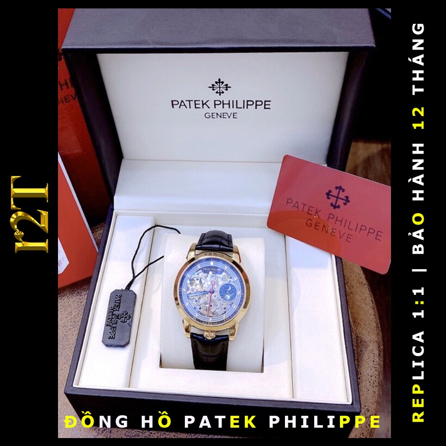 Đồng Hồ Nam Patek Thời Trang Lộ Cơ Cao Cấp Đồng Hồ Automatic Dây Da Chống Nước - R2T Việt Nam