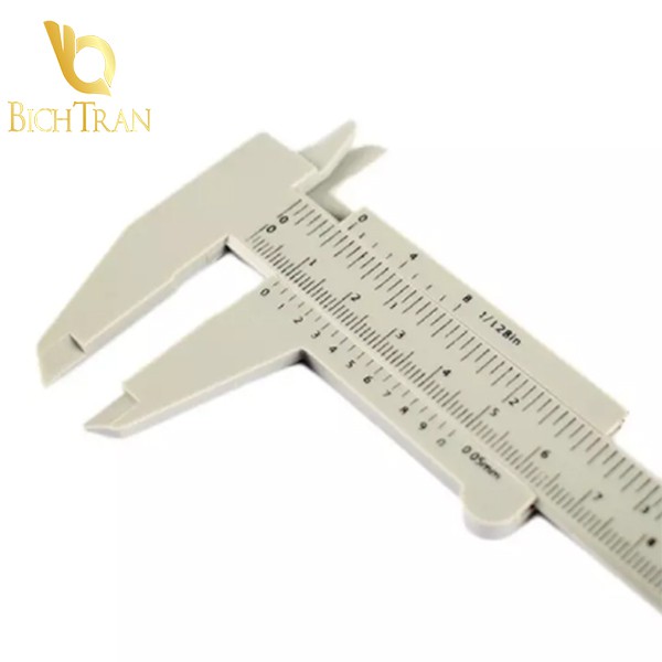 Thước kẹp nhựa mỏ vịt 150 mm,  thước đo khuôn mày bằng nhựa