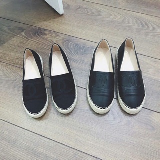 Giày slipon viền cói chất da và nỉ về