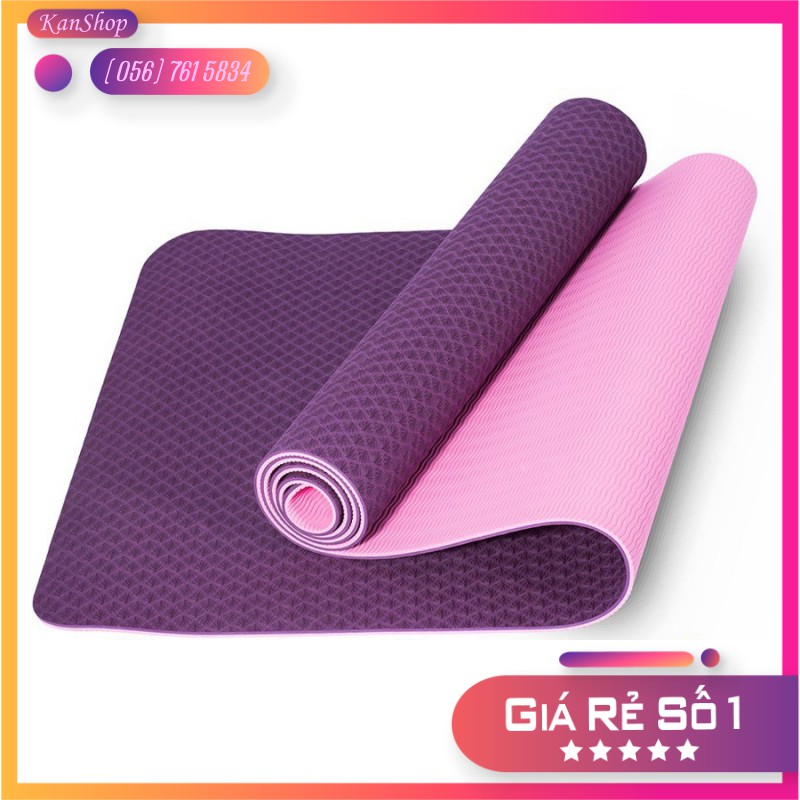 [Tặng túi đựng thảm] Thảm tập Yoga Gym chống trơn trượt 6mm miếng tập Yoga Gym thể  dục tại nhà Kết cấu chống trượt