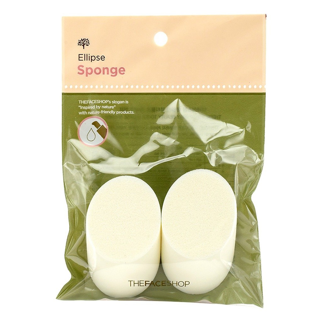 Mút Tán Nền Ellipse Sponge- bông xúc xích 2 miếng