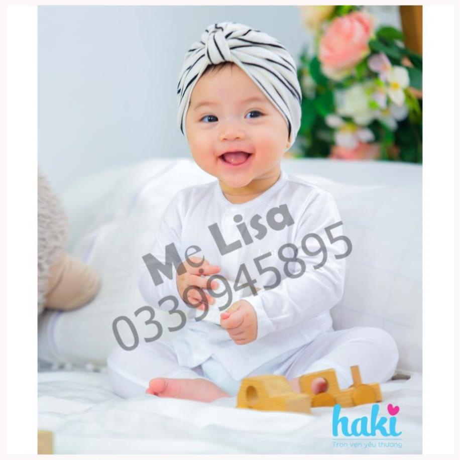 Bộ dài tay cài giữa HAKI modal siêu mềm mịn- TRẮNG - BM003