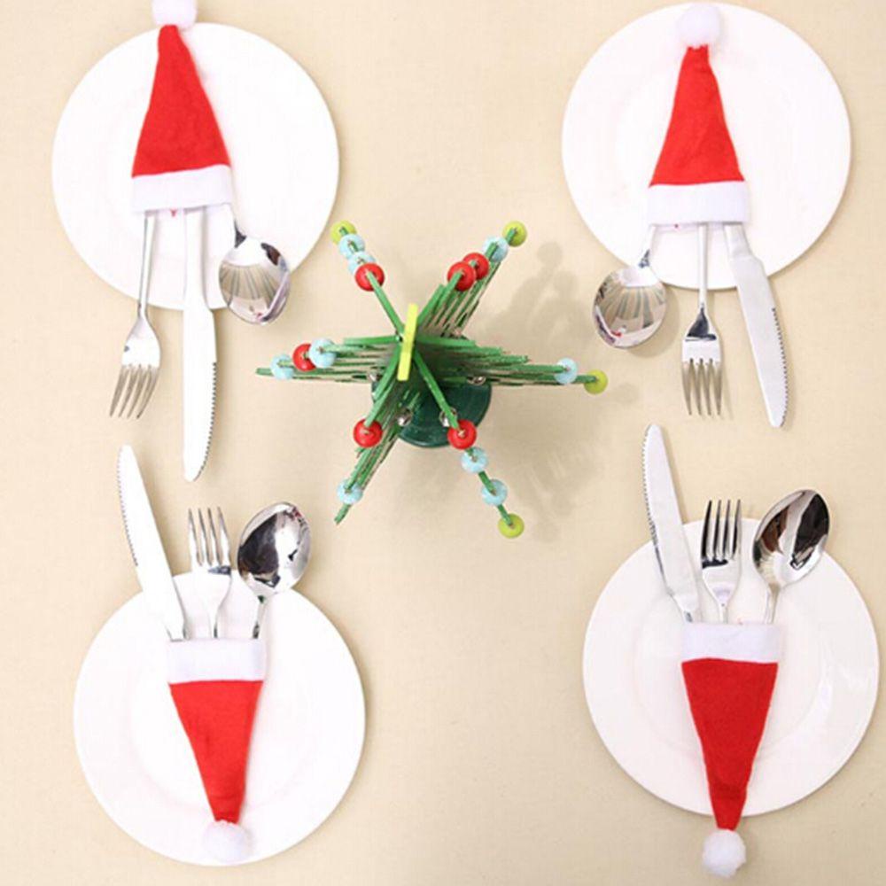 MOCHO Túi Đựng Muỗng Nĩa Hình Chiếc Nón Ông Già Noel Ngộ Nghĩnh