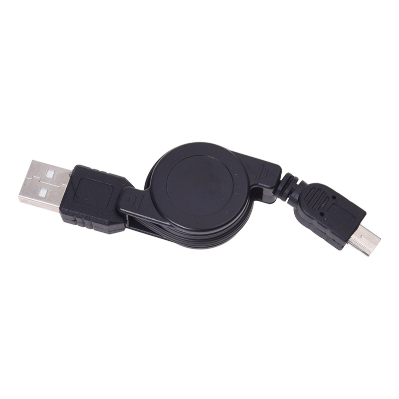 Bộ sạc và đồng bộ hóa Cáp USB Mini USB có thể thu vào USB đực đến 5 chân