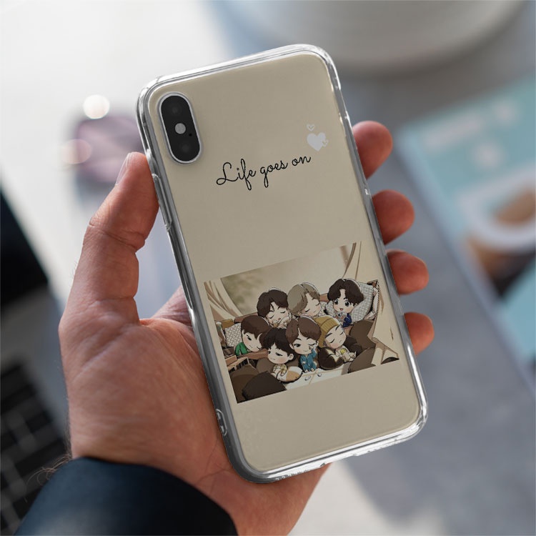 Ốp đt BTS Life goes on chibi cho iPhone 12ProMax iPhone 11 X XsMax Xr iPhone 7 8Plus  BLUBTS0763