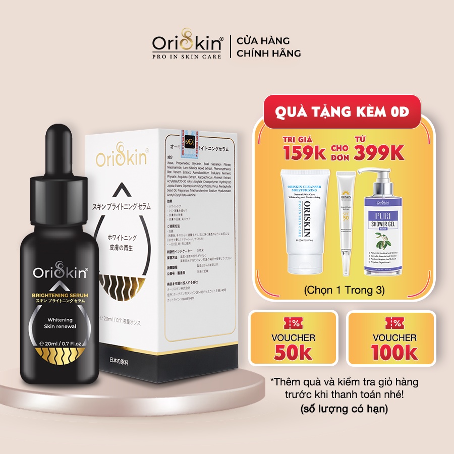 Serum Dưỡng Trắng , Mờ Nám, Tàn Nhang,  Se Khít  Lỗ Chân Lông Da Dành Cho Nam Giới Oriskin Brightening Serum 20 ml