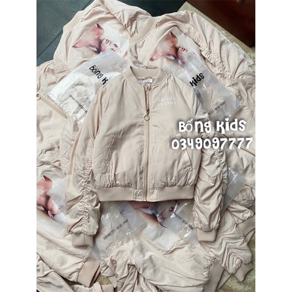 Áo Bomber Bé Gái ArianaGrande Be Nude HaM