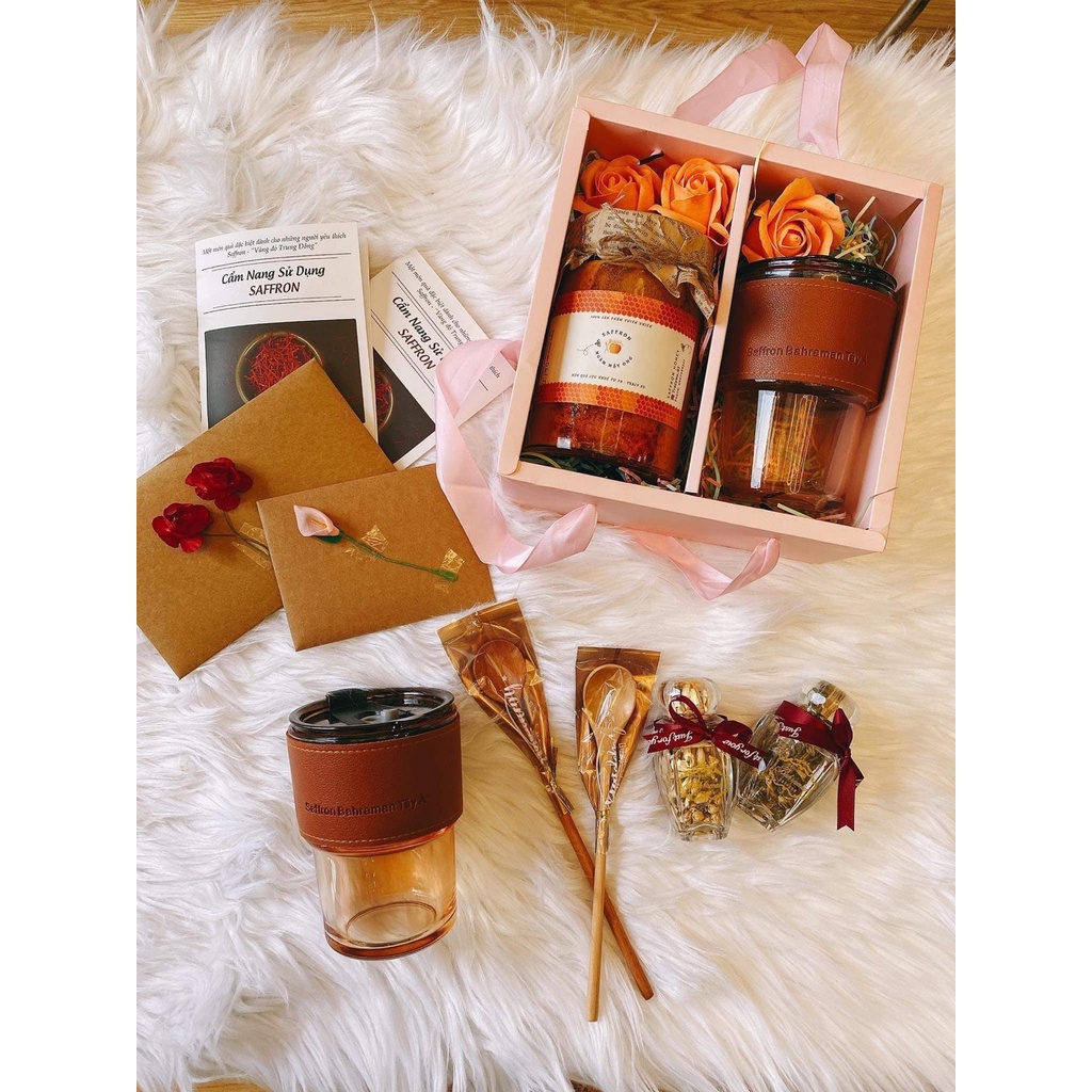 Ly thủy tinh bọc da , cốc thủy tinh bọc da - Gorgous - saffron