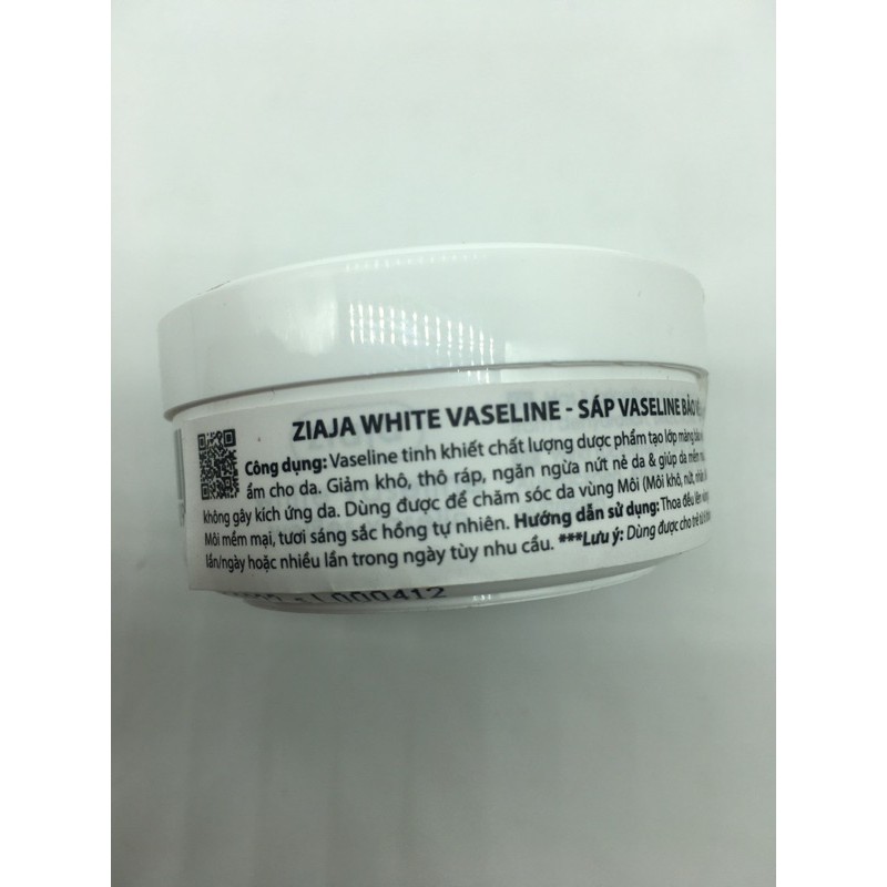 WHITE VASELIN HÃNG ZIAJA- DƯỠNG ẨM MÔI HIỆU QUẢ 30ml