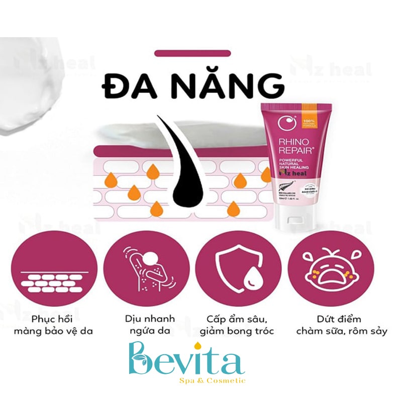 Kem Dưỡng Phục Hồi Da Oasis Rhino Repair Skin Healing Cream 50ml - Bevita