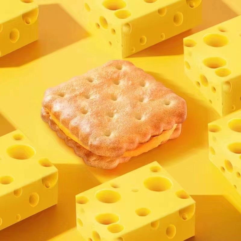 Bánh Quy Lúa Mạch Kẹp Kem Phô Mai Giòn Tan Thơm Ngon hộp 60 chiếc