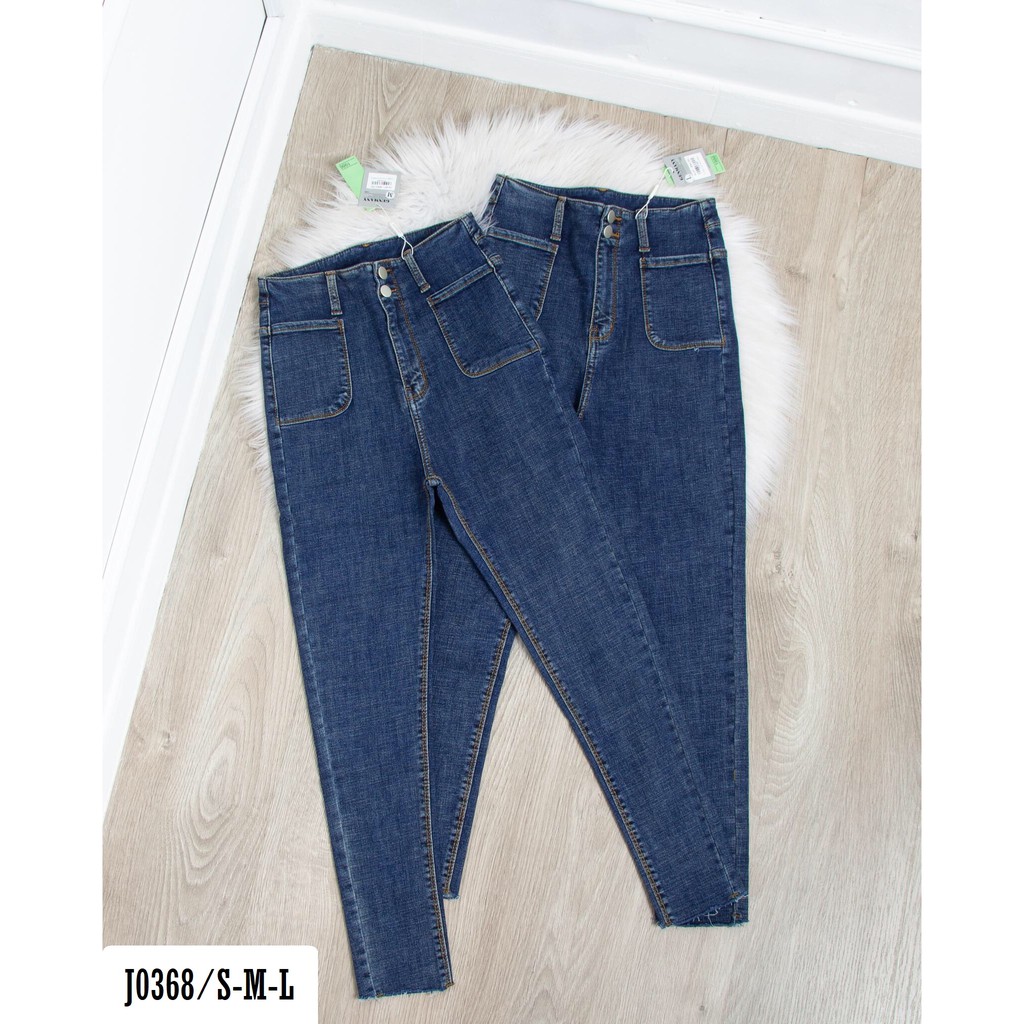 Quần Jean Nữ Skinny 2 Nút Cạp Cao Siêu Xinh J0368