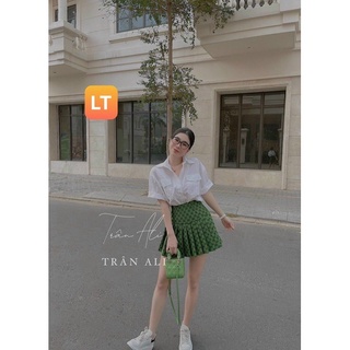 [HÀNG SẴN] SET Áo sơ mi váy xoè - freesize