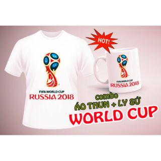 [SIÊU HOT] COMBO ÁO THUN IN + LY SỨ WORLD CUP 2018 - SIÊU CHẤT - SIÊU ĐẸP