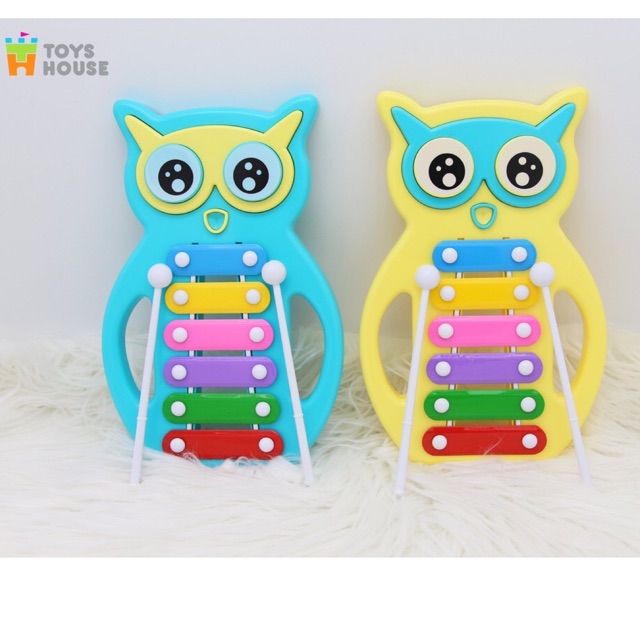 Đàn gõ Xylophone hình cú mèo đáng yêu Toyshouse- Dụng cụ phát triển năng khiếu âm nhạc dành cho bé yêu (Đồ chơi nhạc cụ)