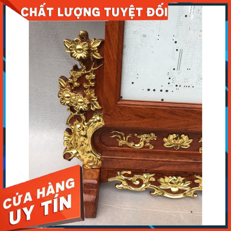 Khung ảnh thờ mai vàng-khung hình thờ rát vàng-đồ thờ gỗ