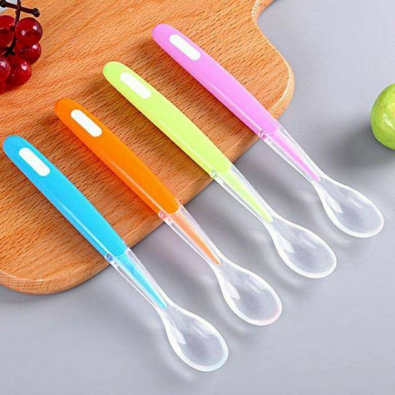 Thìa ăn dặm silicon cán dài
