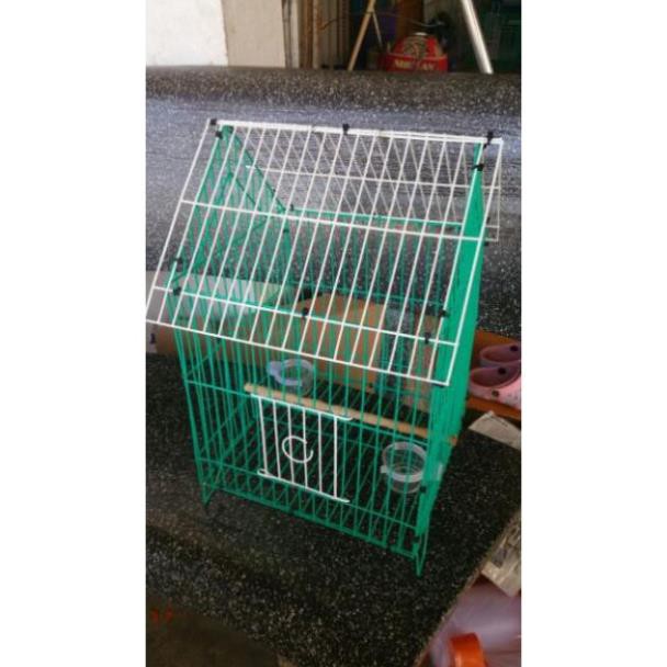 Lồng chim sơn tĩnh điện mái nhà nhúng mũ