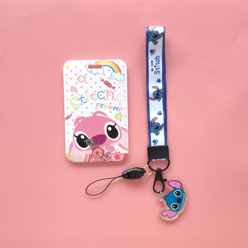 Ví Đựng Thẻ Hình Stitch Disney Lilo & Stitch Ezlink Dễ Thương Kèm Dây Đeo Và Móc Khóa