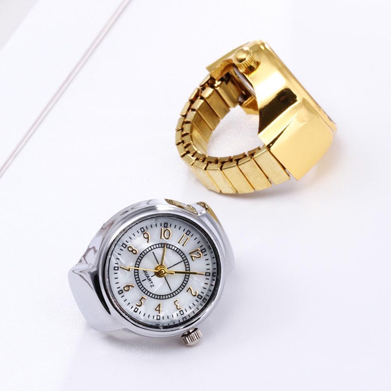 Nhẫn Đồng Hồ Thạch Anh Kỹ Thuật Số Co Giãn Cổ Điển Sáng Tạo Thời Trang Unisex