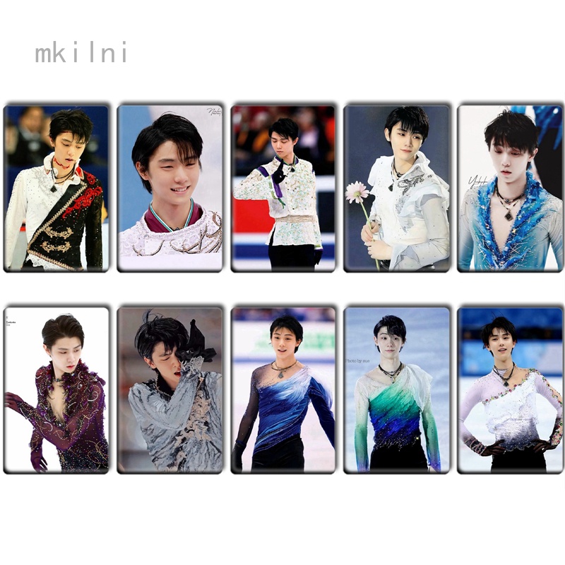 Set 10 Thẻ Dán In Hình Hanyu Yuzuru Hanyu Cho Học Sinh
