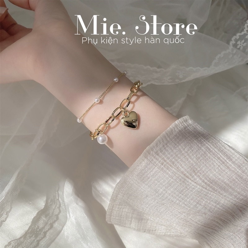 Vòng tay/ lắc tay hạt ngọc phong cách hàn quốc by Mie.Store