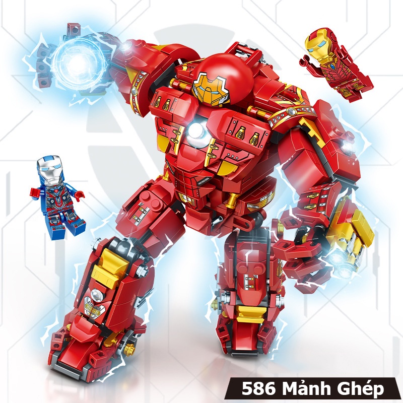 BỘ ĐỒ CHƠI XẾP HÌNH Mô Hình Người Sắt, Lắp Ráp Mô Hình Iron men, ROBOT Biến Hình