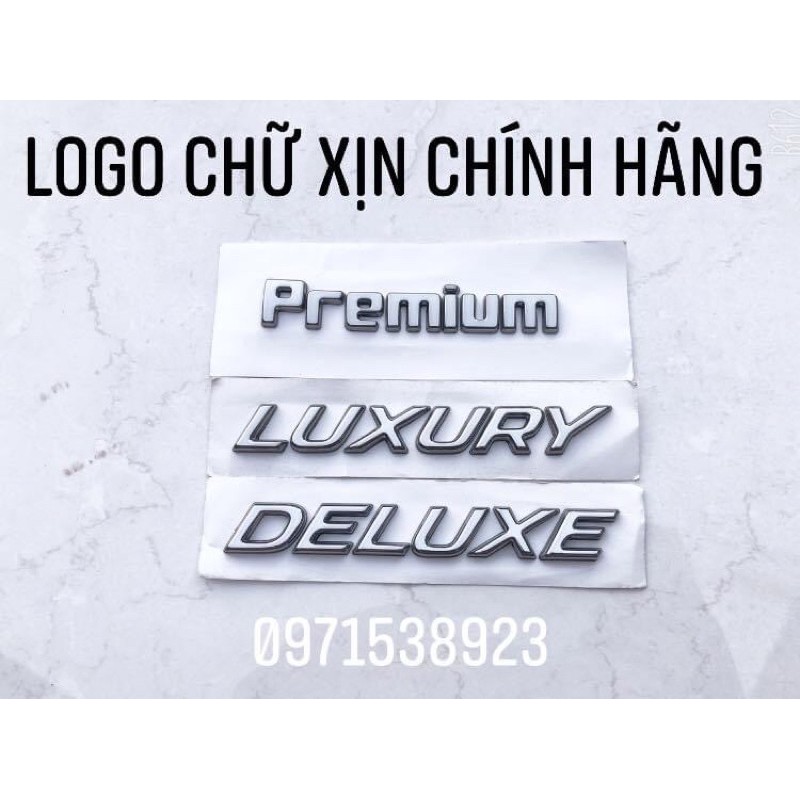 tem chữ dán PREMIUM LUXURY DELUXE SI 2.0 xịn chính hãng