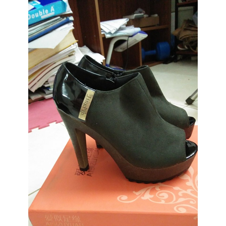 BOOT Cao gót hở mũi