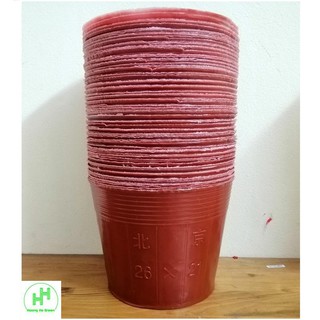 3kg chậu nhựa mềm ươm cây 26x21 - Bịch, Túi bầu 26x21; 3kg = 123 chậu 26x21 - Màu Đỏ