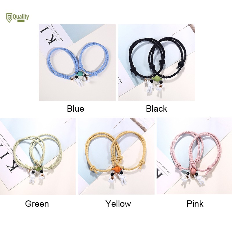Set 2 Vòng Tay Nam Châm Mặt Hình Phi Hành Gia Thời Trang / Cặp vòng tay có nam châm thiết kế độc đáo thời trang cho các cặp đôi 2pcs | BigBuy360 - bigbuy360.vn