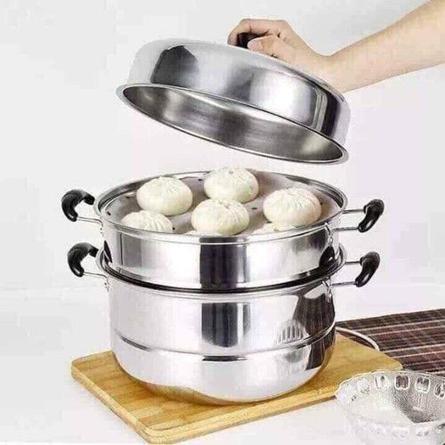 NỒI HẤP 3 TẦNG HẤP GÀ XÔI BÁNH BAO CHẤT LIỆU INOX CAO CẤP DÙNG CHO CẢ BẾP TỪ VÀ BẾP GA